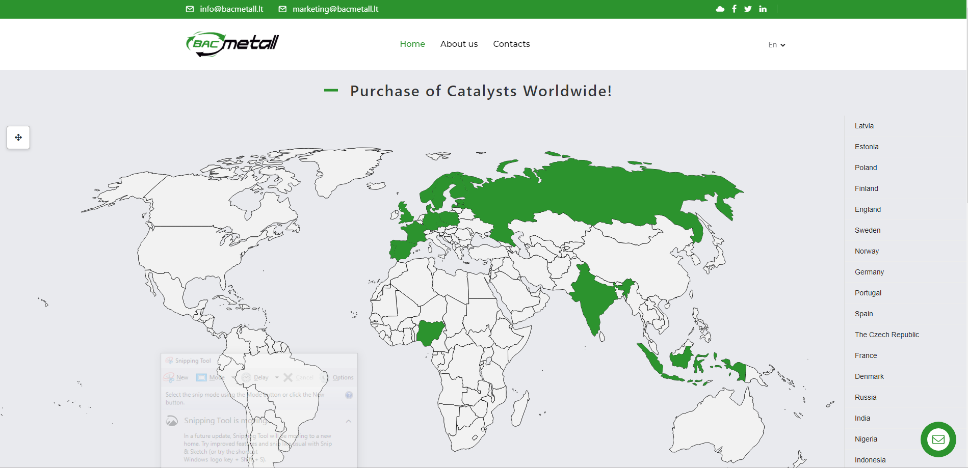 bacmetall website development hachiweb